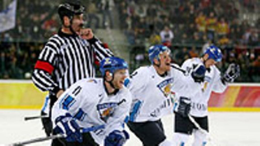 Saku Koivu, Olli Jokinen ja Antti Laaksonen, kuva: Robert Laberge