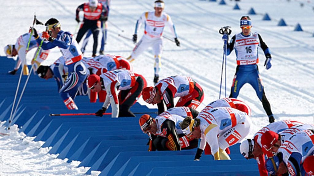 Suksienvaihto, kuva: EPA/Kay Nietfeld