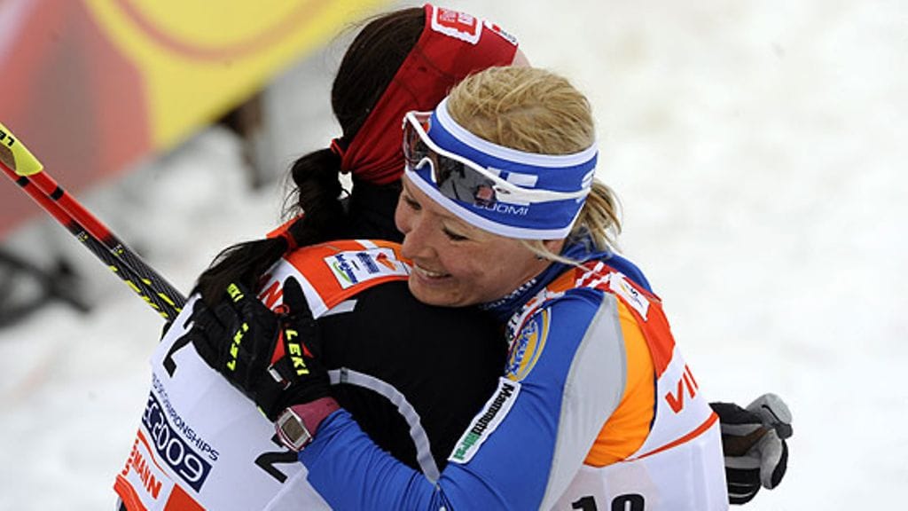 Riitta-Liisa Roponen ja Justyna Kowaclzyk, kuva: Matti Björkman/Lehtikuva