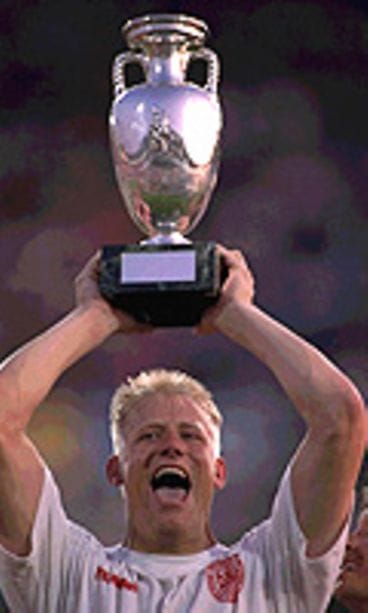 Maailman paras maalivahti 26.6.1992: Peter Schmeichel (Photo: Allsport UK)