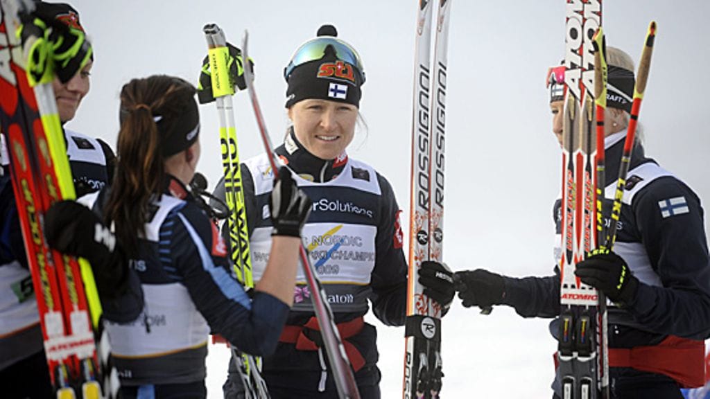 Pirjo Muranen, Krista Lähteenmäki, Aino-Kaisa Saarinen ja Riitta-Liisa Roponen