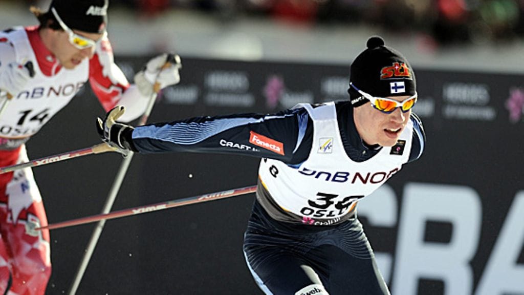 Juha Lallukka miesten 50 kilometrin hiihdossa Oslossa