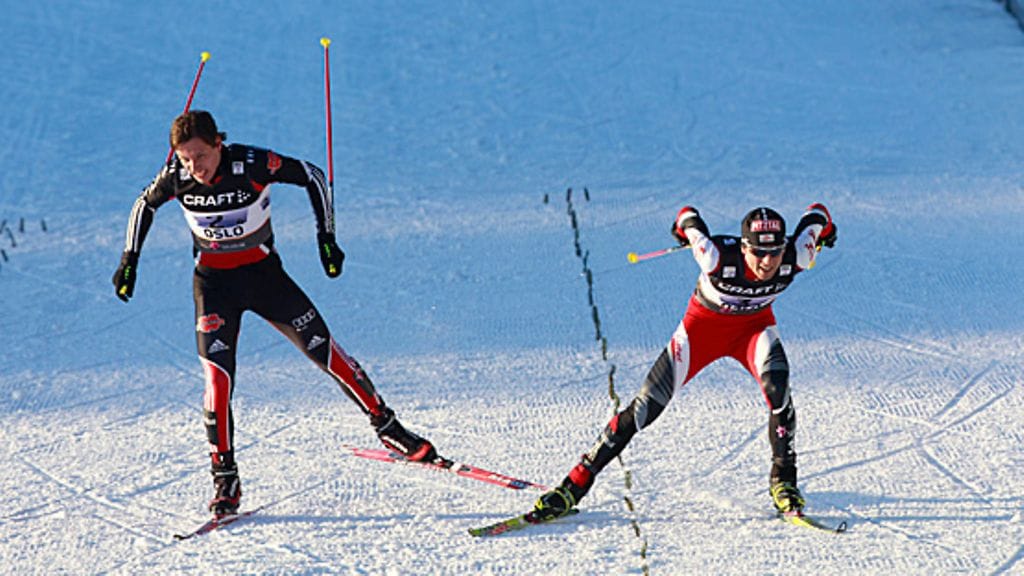 Saksan Tino Edelmann jää Mario Stecherin taakse hopealle, 2011