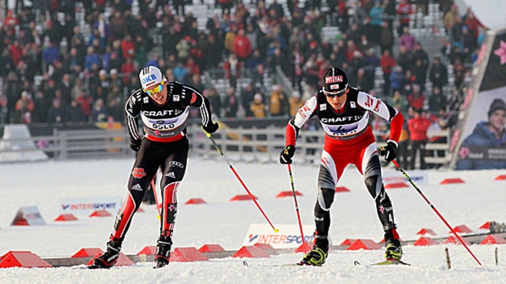 Mario Stecher ja Tino Edelmann maalisuoran taistelussa