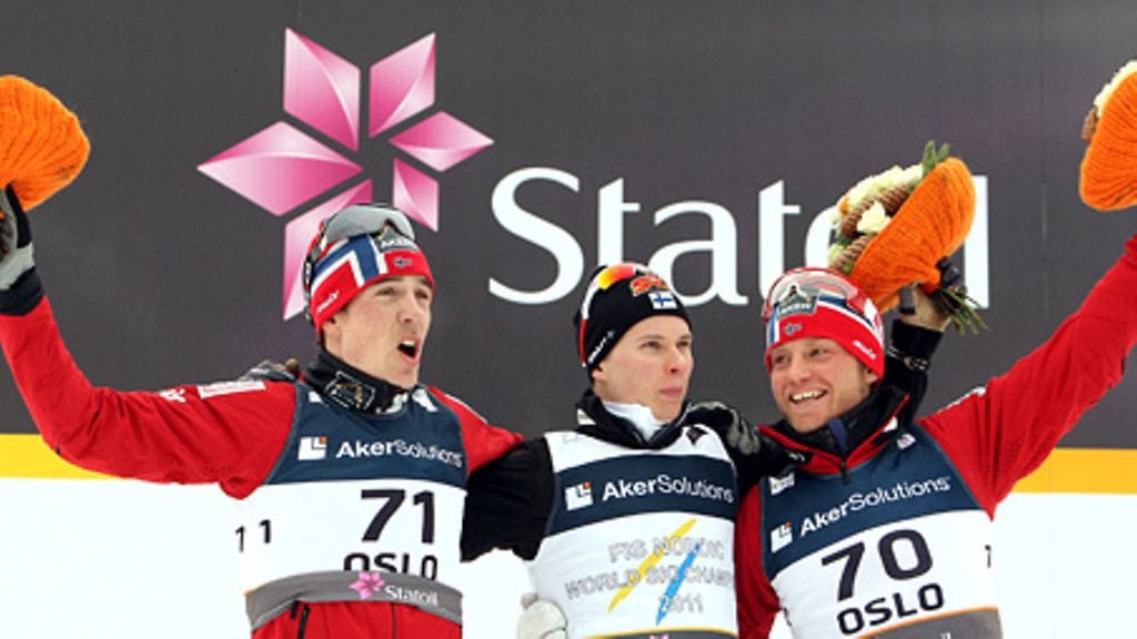 Eldar Rönning, Matti Heikkinen ja Martin Johnsrud Sundby.