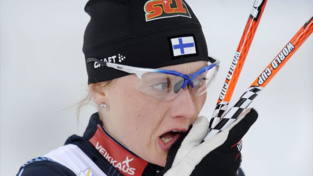 Pirjo Muranen Oslon MM-hiihdoissa.