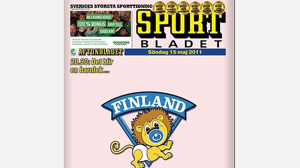 Aftonbladet viittaa tuttisuisella leijonalla Mikael Granlundiin.