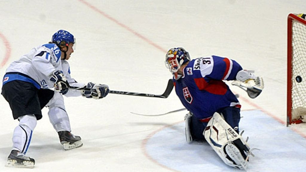 Jussi Jokinen, Peter Budaj, kuva:Lehtikuva/Vesa Moilanen