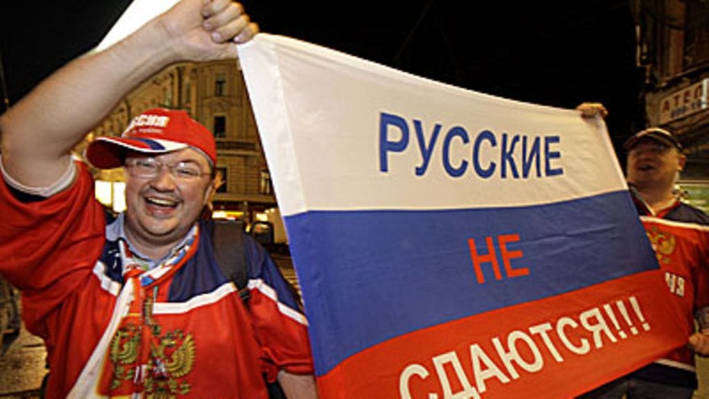 Miehet juhlivat MM-kultaa Moskovassa, kuva: Epsilon