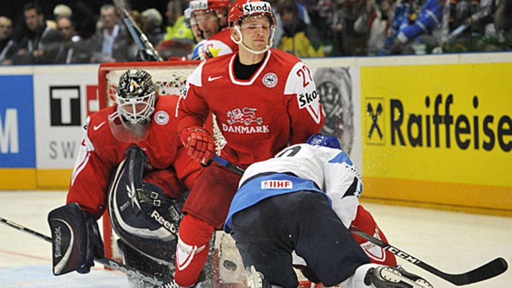 Lauri Korpikoski, Frederik Andersen, Mads Christensen, kuva:Lehtikuva/Vesa Moilanen