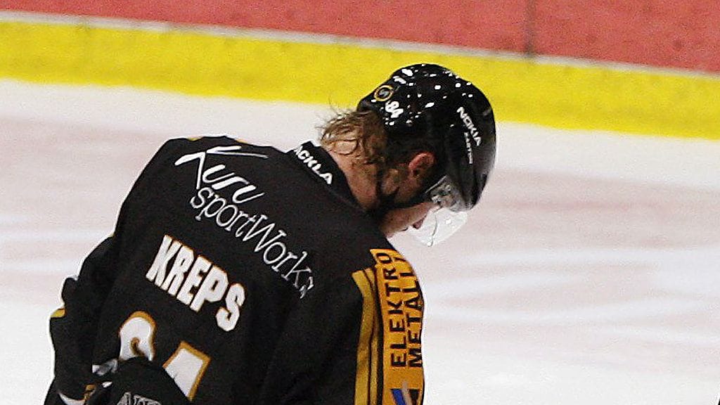 Kamil Kreps allapäin Kärppien kauden päätyttyä.