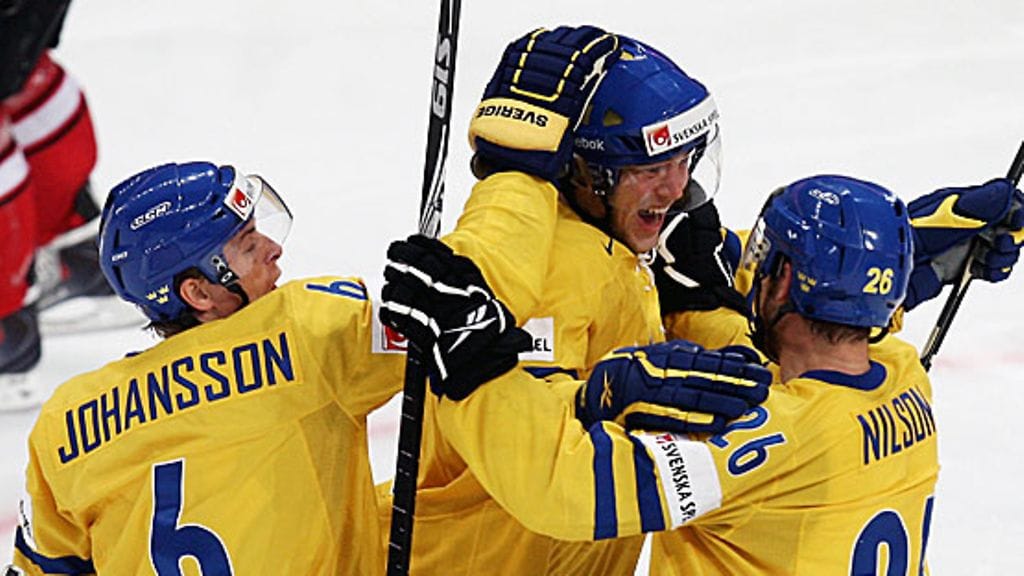 Tre Kronor juhli tiistaina. Kuva: Alex Grimm/GETTY.
