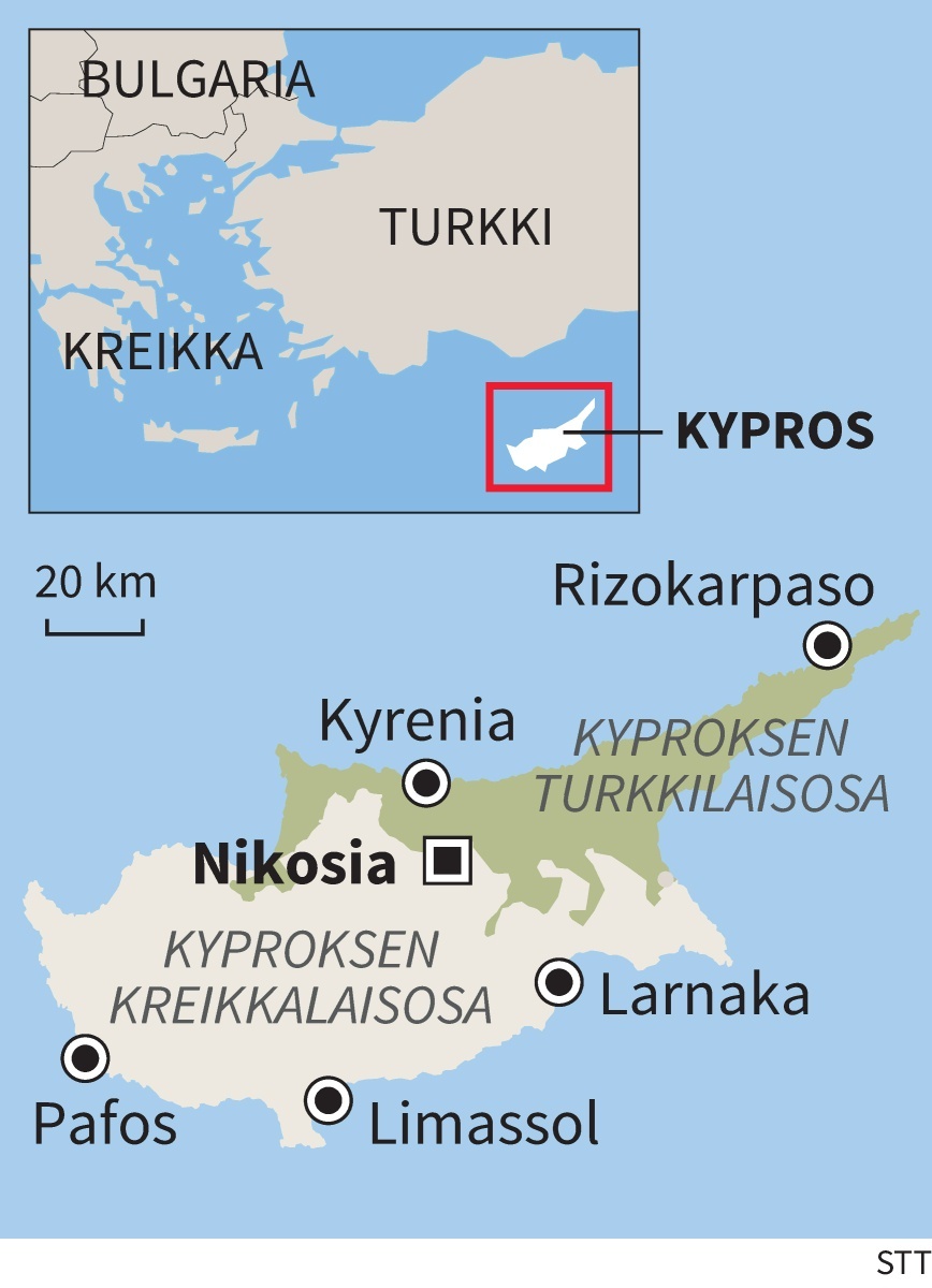 Kypros kartta